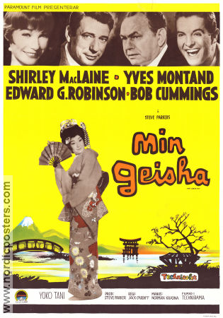 Min Geisha 1962 poster Shirley MacLaine Yves Montand Edward G Robinson Robert Cummings Jack Cardiff Asien Berg