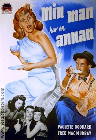 Min man har en annan 1947 poster Paulette Goddard Fred MacMurray