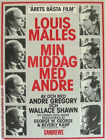 Min middag med Andre 1981 poster Andre Gregory Louis Malle