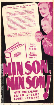 Min son min son 1949 poster Madeleine Carroll Brian Aherne Louis Hayward Charles Vidor