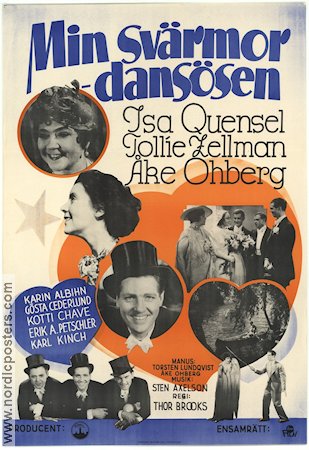 Min svärmor dansösen 1936 poster Tollie Zellman Isa Quensel