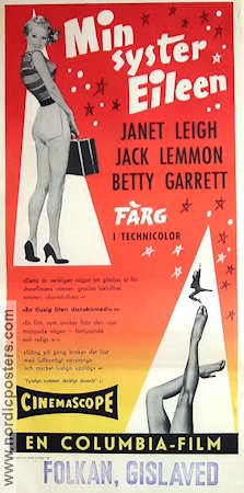 Min syster Eileen 1956 poster Janet Leigh Damer