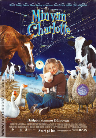 Min vän Charlotte 2006 poster Dakota Fanning Julia Roberts Oprah Winfrey Gary Winick