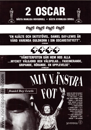 Min vänstra fot 1989 poster Daniel Day-Lewis Brenda Fricker Alison Whelan Jim Sheridan