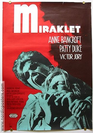 Miraklet 1962 poster Anne Bancroft Patty Duke Victor Jory Inga Swenson Andrew Prine Arthur Penn