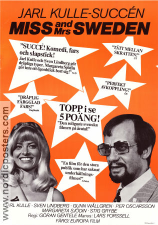 Miss and Mrs Sweden 1969 poster Jarl Kulle Sven Lindberg Margareta Sjödin Meg Westergren Göran Gentele