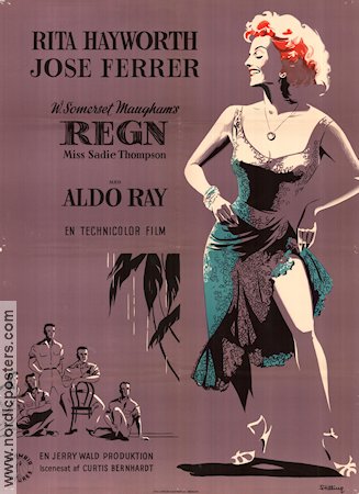 Miss Sadie Thompson 1954 poster Rita Hayworth José Ferrer