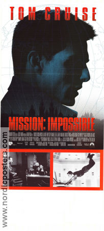 Mission: Impossible 1996 poster Tom Cruise Jon Voight Jean Reno Brian De Palma Agenter