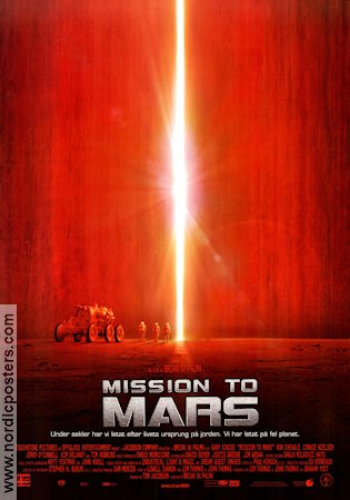 Mission to Mars 2000 poster Tim Robbins Gary Sinise Don Cheadle Brian De Palma Rymdskepp