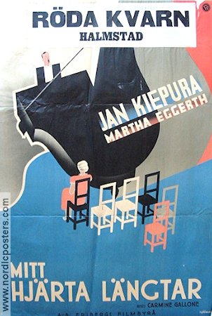 Mitt hjärta längtar 1935 poster Jan Kiepura Art Deco