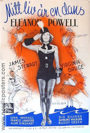 Mitt liv är en dans 1936 poster Eleanor Powell James Stewart Roy Del Ruth Dans