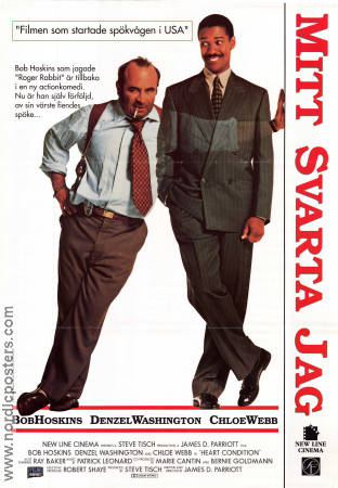 Mitt svarta jag 1989 poster Bob Hoskins Denzel Washington James D Parriott