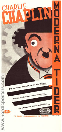 Moderna tider 1936 poster Paulette Goddard Henry Bergman Charlie Chaplin
