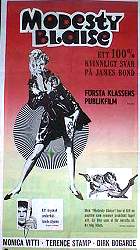 Modesty Blaise 1966 poster Monica Vitti Terence Stamp Agenter Från serier