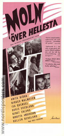 Moln över Hellesta 1956 poster Anita Björk Birger Malmsten Isa Quensel Birgitta Andersson Rolf Husberg