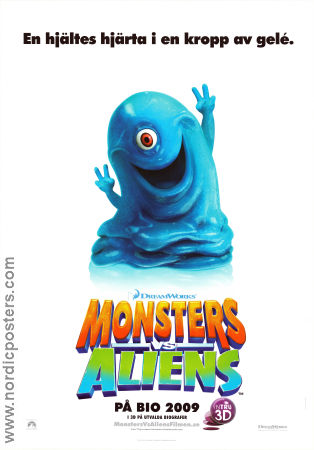 Monsters vs Aliens 2009 poster Reese Witherspoon Bob Letterman Animerat 3-D