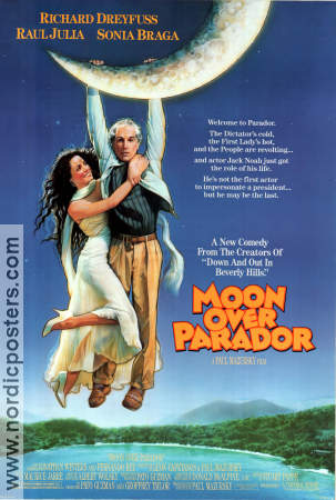 Moon Over Parador 1988 poster Raul Julia Sonia Braga Paul Mazursky