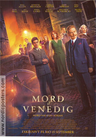 Mord i Venedig 2023 poster Michelle Yeoh Jamie Dornan Tina Fey Kenneth Branagh