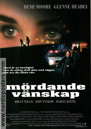 Mördande vänskap 1991 poster Demi Moore Glenne Headly Bruce Willis John Pankow Alan Rudolph