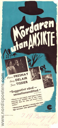 Mördaren utan ansikte 1942 poster Pierre Fresnay Suzy Delair Jean Tissier Henri-Georges Clouzot