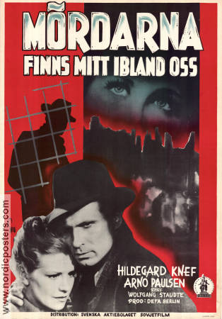 Mördarna finns mitt ibland oss 1948 poster Hildegard Knef Arno Paulsen