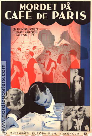 Mordet på Café de Paris 1938 poster Véra Korene Simone Berriau Yves Mirande Eric Rohman art