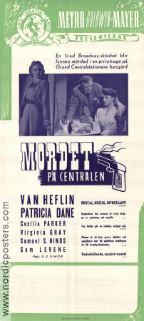 Mordet på centralen 1942 poster Van Heflin Patricia Dane Cecilia Parker S Sylvan Simon