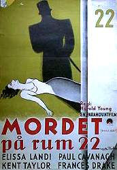 Mordet på rum 22 1935 poster Elissa Landi Art Deco