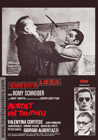 Mordet på Trotskij 1972 poster Richard Burton Alain Delon Romy Schneider Joseph Losey Politik