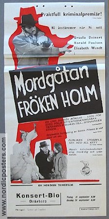 Mordgåtan fröken Holm 1939 poster Ursula Deinert