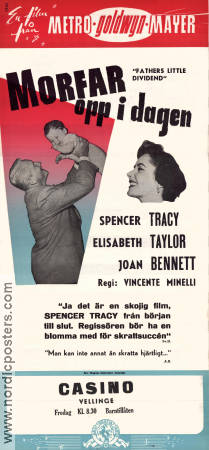 Morfar opp i dagen 1953 poster Elizabeth Taylor Spencer Tracy Vincente Minelli Barn