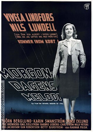 Morgondagens melodi 1942 poster Viveca Lindfors Nils Lundell Björn Berglund Betty Bjurström Ragnar Frisk