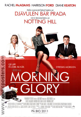 Morning Glory 2010 poster Rachel McAdams Harrison Ford Diane Keaton Roger Michell
