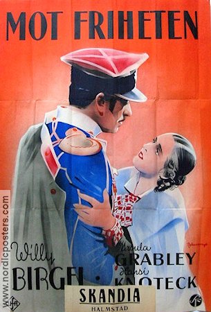 Mot friheten 1937 poster Willy Birgel Ursula Grabley Eric Rohman art