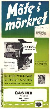 Möte i mörkret 1956 poster Esther Williams George Nader Harry Keller Film Noir