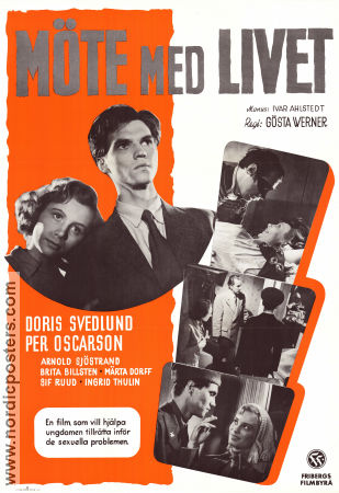 Möte med livet 1952 poster Per Oscarsson Doris Svedlund Arnold Sjöstrand Brita Billsten Märta Dorff Sif Ruud Ingrid Thulin Gösta Werner