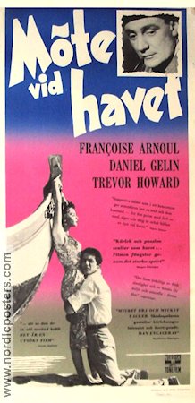 Möte vid havet 1955 poster Daniel Gelin Francoise Arnoul Trevor Howard Henri Verneuil Skepp och båtar Strand