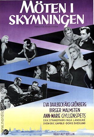 Möten i skymningen 1957 poster Eva Dahlbeck Åke Grönberg Birger Malmsten Alf Kjellin Sven-Eric Gamble Per Anders Fogelström