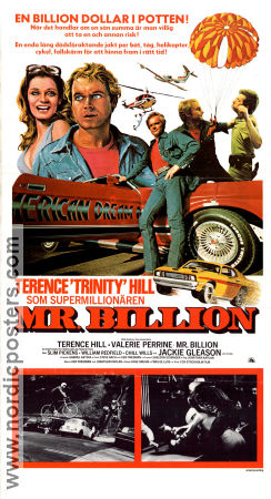 Mr Billion 1977 poster Terence Hill Valerie Perrine Jackie Gleason Jonathan Kaplan Bilar och racing Fallskärm