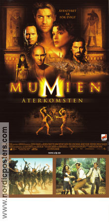 Mumien återkomsten 2001 poster Brendan Fraser Rachel Weisz John Hannah Stephen Sommers