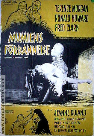 Mumiens förbannelse 1964 poster Terence Morgan