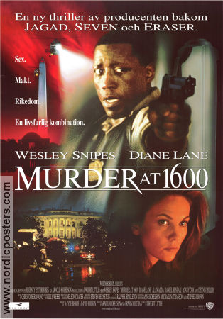Murder at 1600 1997 poster Wesley Snipes Diane Lane Daniel Benzali Dwight H Little