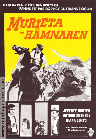 Murieta hämnaren 1965 poster Jeffrey Hunter Diana Lorys Arthur Kennedy George Sherman