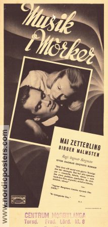 Musik i mörker 1948 poster Mai Zetterling Birger Malmsten Olof Winnerstrand Ingmar Bergman