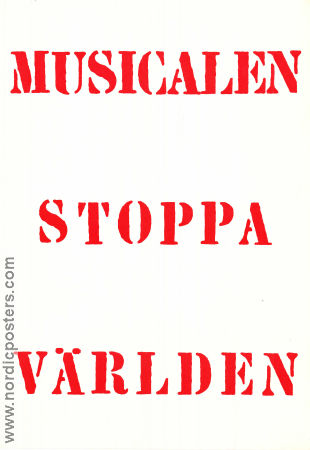 Musikalen Stoppa Världen 1966 affisch Rune Olson Helena Fernell Hitta mer: Svenska Teatern Musikaler