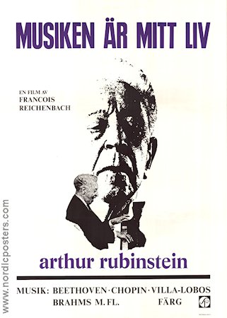 Musiken är mitt liv 1969 poster Arthur Rubinstein Eliahu Inbal Francois Reichenbach Instrument