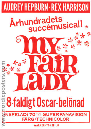 My Fair Lady 1964 poster Audrey Hepburn Rex Harrison George Cukor Text: George Bernard Shaw Musik: Alan Jay Lerner Musik: Frederick Loewe Musikaler Romantik