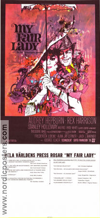 My Fair Lady 1964 poster Audrey Hepburn Rex Harrison George Cukor Text: George Bernard Shaw Musik: Alan Jay Lerner Musik: Frederick Loewe Musikaler Romantik