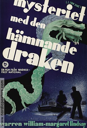 Mysteriet med den hämnande draken 1934 poster Warren William