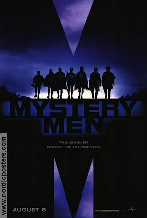 Mystery Men 1999 poster Ben Stiller Janeane Garofalo William H Macy Hank Azaria Kinka Usher Från serier